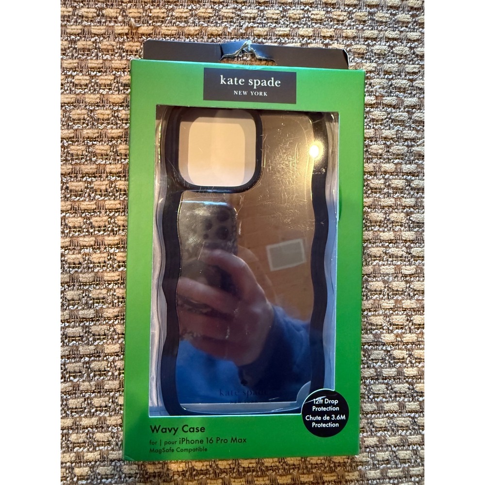 Kate Spade Wavy Case iPhone 16 Pro Max Silver NIB MagSafe Mirror Drop Protection